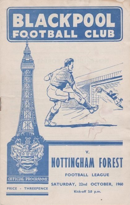 Blackpool v Nottingham Forest 22-Oct-1960