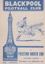 Blackpool v Preston North End   18-Feb-1961