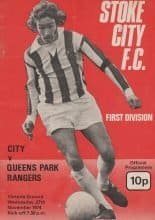 Stoke City v Queens Park Rangers 27-Nov-1974