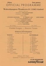 Wolverhampton Wanderers Reserves v Rotherham United Reserves 01-May-1991