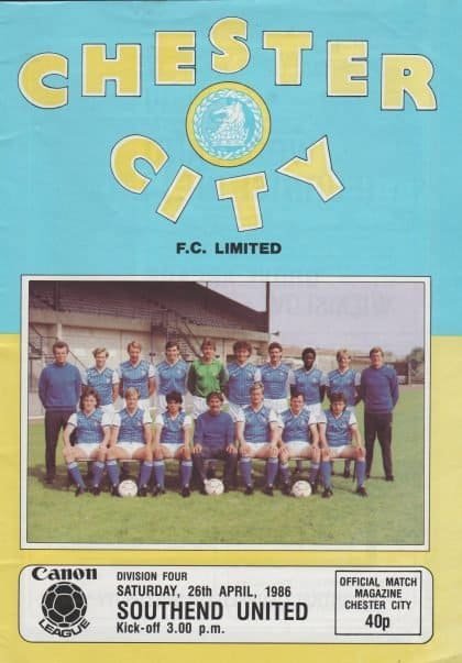 Chester v Southend United 26-Apr-1986