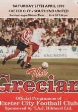 Exeter City v Southend United 27-Apr-1991