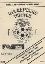 Meadowbank Thistle v St Johnstone  06-May-1989