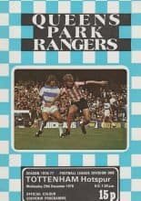 Queens Park Rangers v Tottenham Hotspur  29-Dec-1976