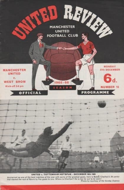 Manchester United v West Bromwich Albion 27-Dec-1965