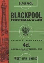 Blackpool v West Ham United 02-Sept-1963