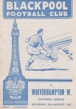 Blackpool v Wolverhampton Wanderers 25-Aug-1962
