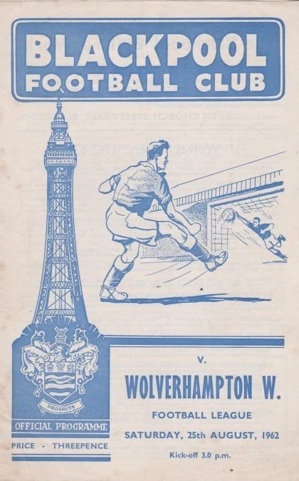 Blackpool v Wolverhampton Wanderers 25-Aug-1962