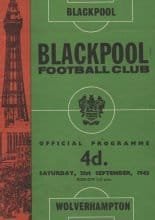 Blackpool v Wolverhampton Wanderers 21-Sep-1963