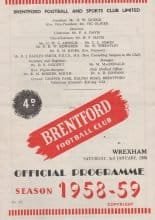 Brentford v Wrexham 03-Jan-1959