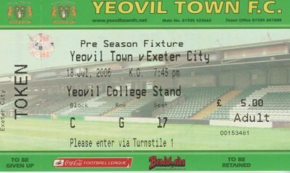Yeovil Town v Exeter City 18-Jul-2006