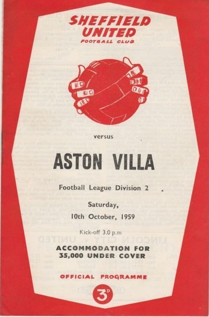 Sheffield United v Aston Villa 10-Oct-1959