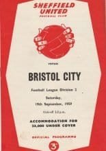 Sheffield United v Bristol City 19-Sep-1959