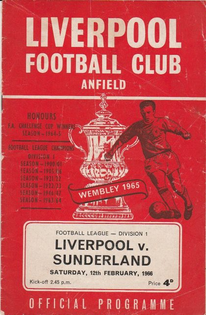 Liverpool v Sunderland   13-Feb-1966
