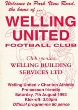 Welling United v Charlton Athletic 07-Aug-1993