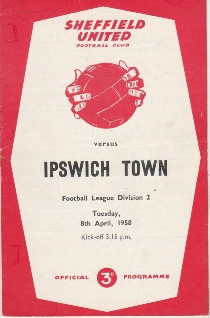 Sheffield United v Ipswich Town  08-Apr-1958