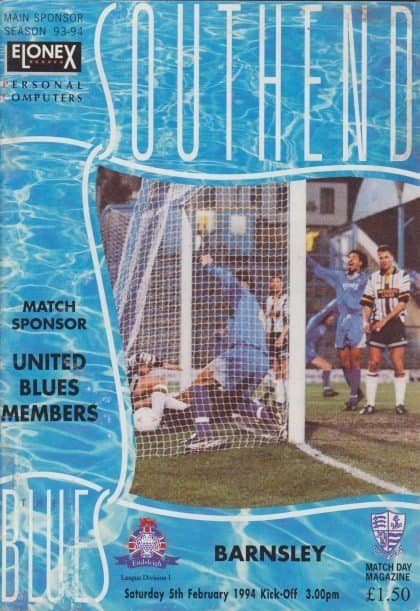 Southend United v Barnsley 05-Feb-1994