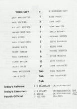 York City Reserves v Birmingham City Reserves 24-Aug-1994