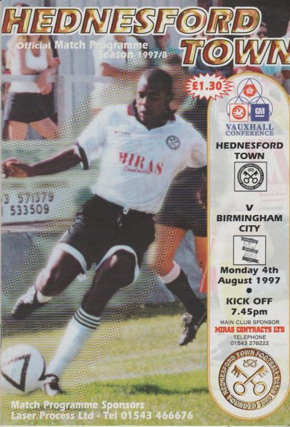 Hednesford Town v Birmingham City 04-Aug-1997