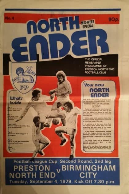 Preston North End v Birmingham City  04-Sep-1979