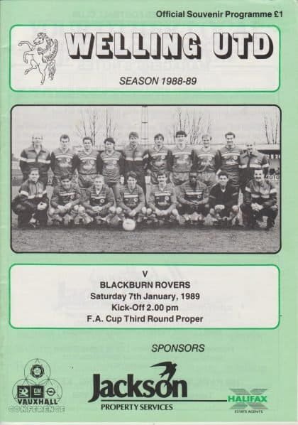 Welling United v Blackburn Rovers 07-Jan-1989