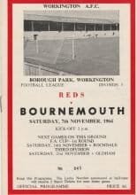 Workington v Bournemouth and Boscombe Athletic  07-Nov-1964