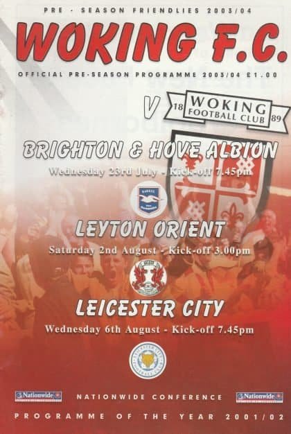 Woking v Brighton & Hove Albion   23-Jul-2003