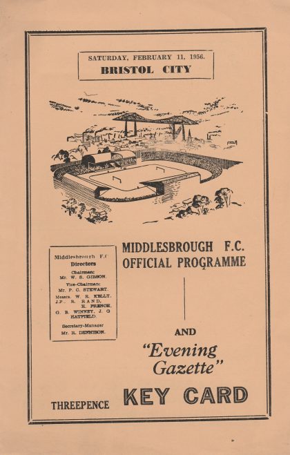 Middlesbrough v Bristol City  11-Feb-1956