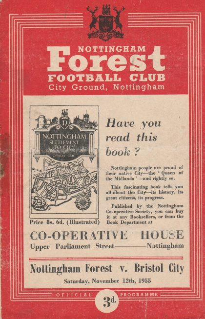 Nottingham Forest v Bristol City  12-Nov-1955