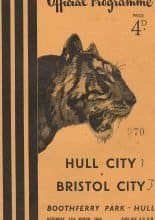 Hull City v Bristol City 17-Mar-1956