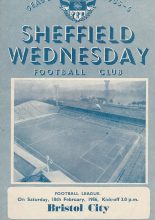 Sheffield Wednesday v Bristol City  18-Feb-1956