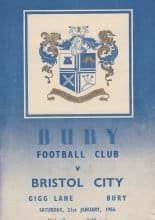 Bury v Bristol City 21-Jan-1956