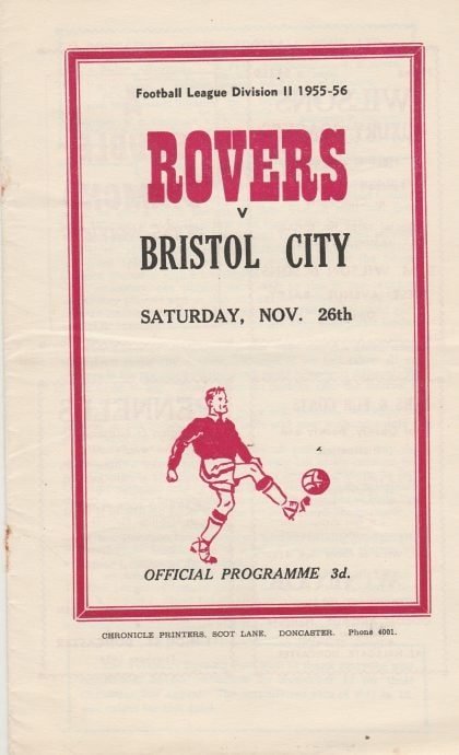 Doncaster Rovers v Bristol City 26-Nov-1955