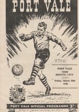 Port Vale v Bristol City  30-Mar-1956