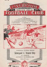 Liverpool v Bristol City 31-Mar-1956