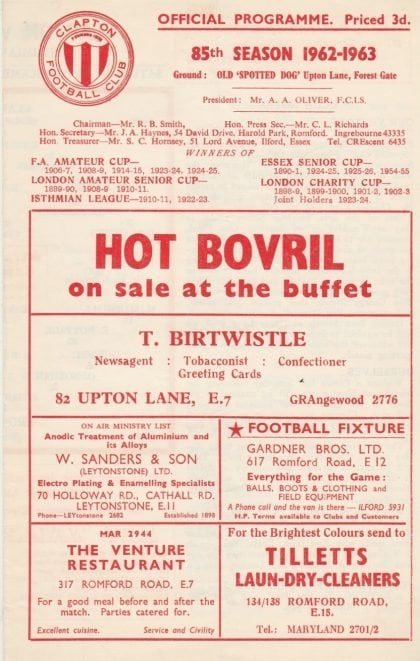 Clapton v Bromley  15-Dec-1962