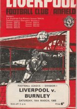 Liverpool v Burnley   16-Mar-1968