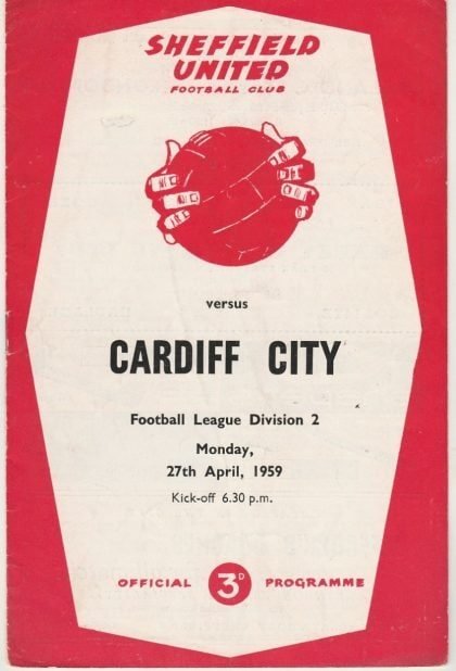 Sheffield United v Cardiff City 27-Apr-1959