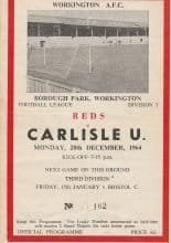 Workington v Carlisle United 28-Dec-1964