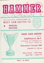 West Ham United v Castilla   01-Oct-1980