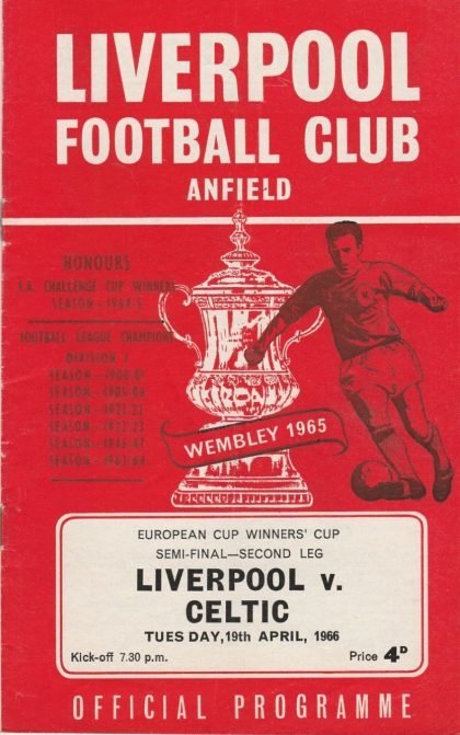 Liverpool v Glasgow Celtic 19-Apr-1966