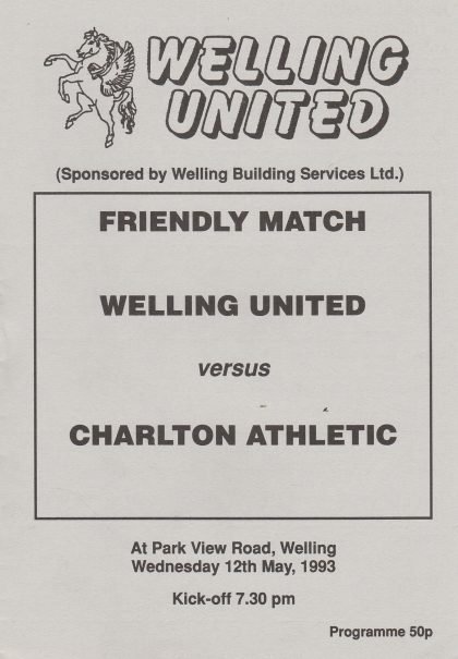 Welling United v Charlton Athletic 12-May-1993