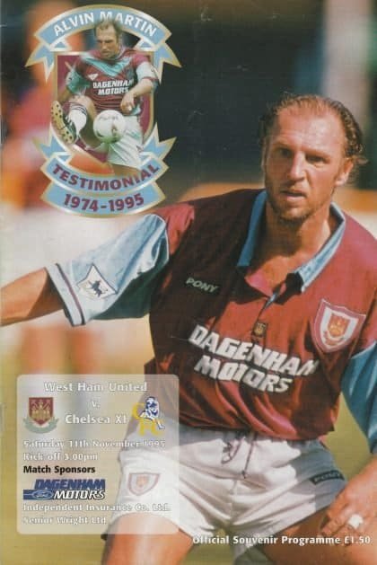 West Ham United v Chelsea XI  11-Nov-1995