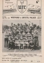 Watford v Crystal Palace  09-Sep-1958