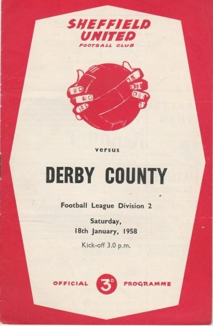 Sheffield United v Derby County  18-Jan-1958