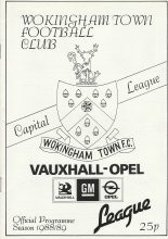 Wokingham Town Reserves v Enfield Reserves 25-Oct-1988