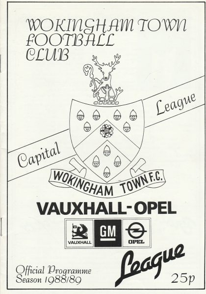 Wokingham Town Reserves v Enfield Reserves 25-Oct-1988
