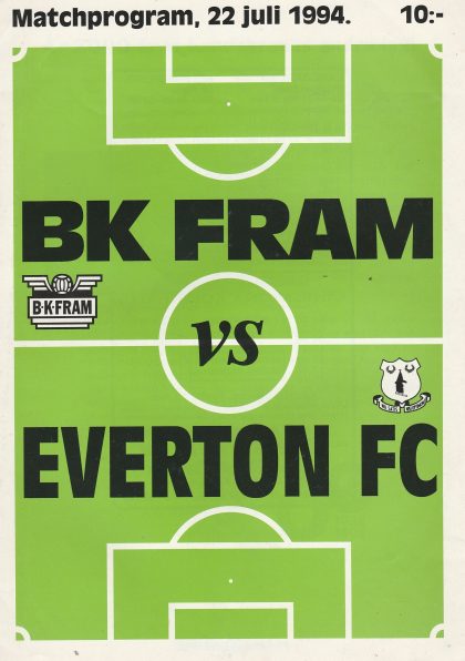 BK Fram v Everton  22-Jul-1994