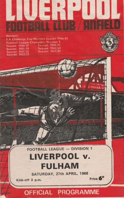 Liverpool v Fulham 27-Apr-1968
