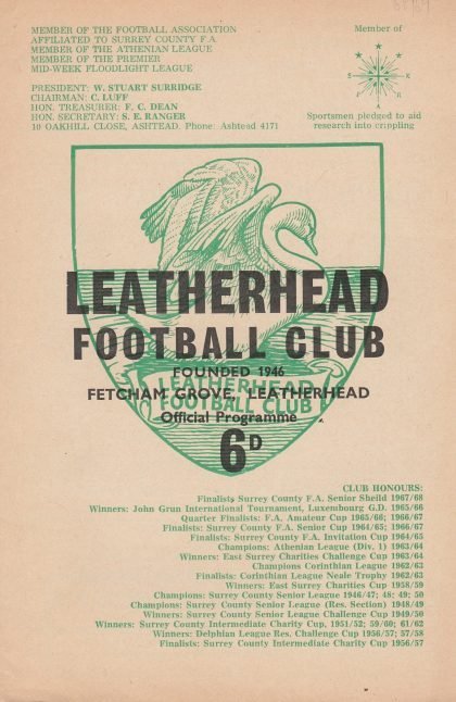Leatherhead v Hounslow 01-Feb-1969
